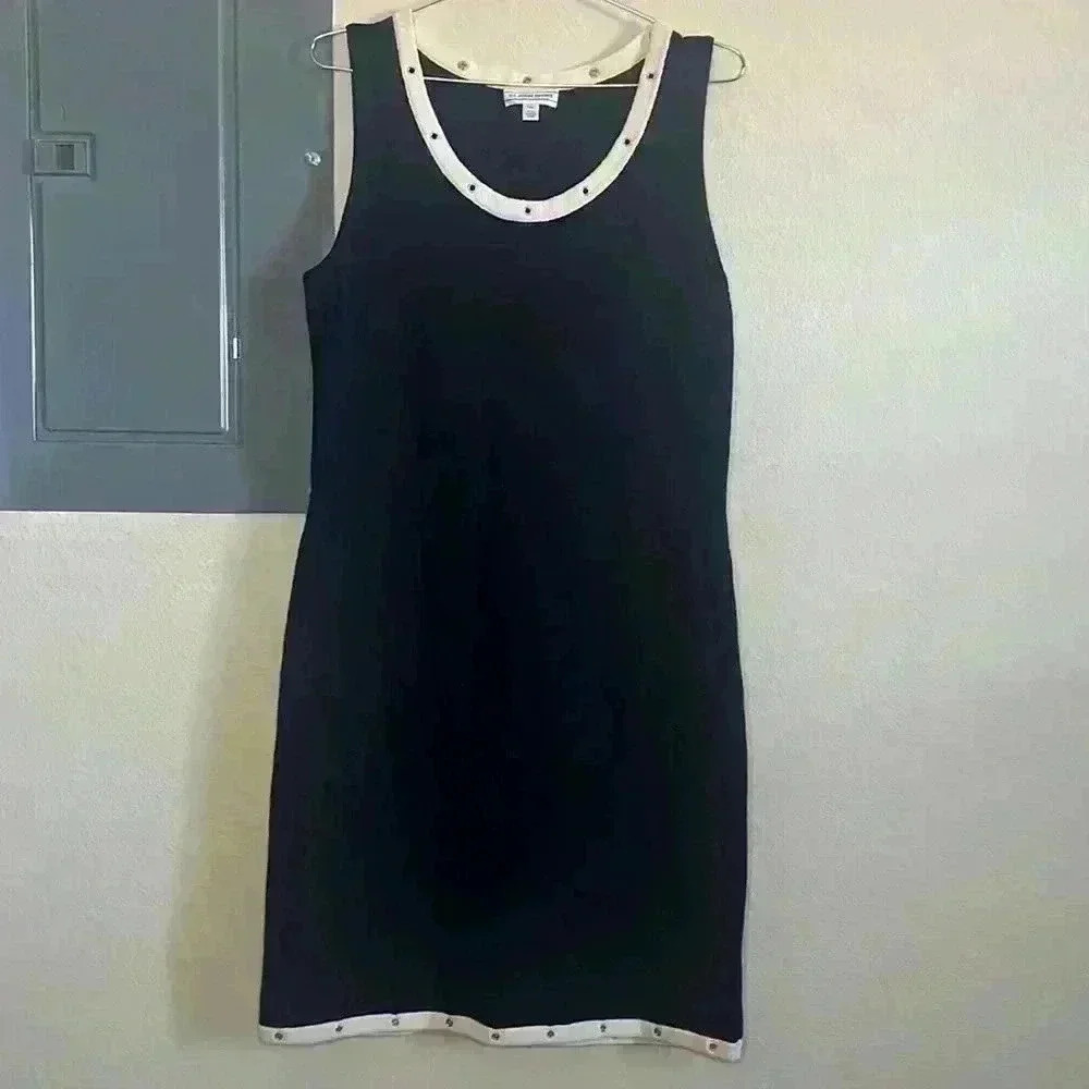 St. John Sport Sleeveless Nautical Knit Dress